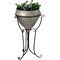 Galvanized Metal Beverage Cooler Tub With Stand Vintage Silver Drink Chiller